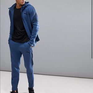 Puma Running EvoStripe Tracksuit - Hoodie and Sweatpants - Size Medium - Blue
